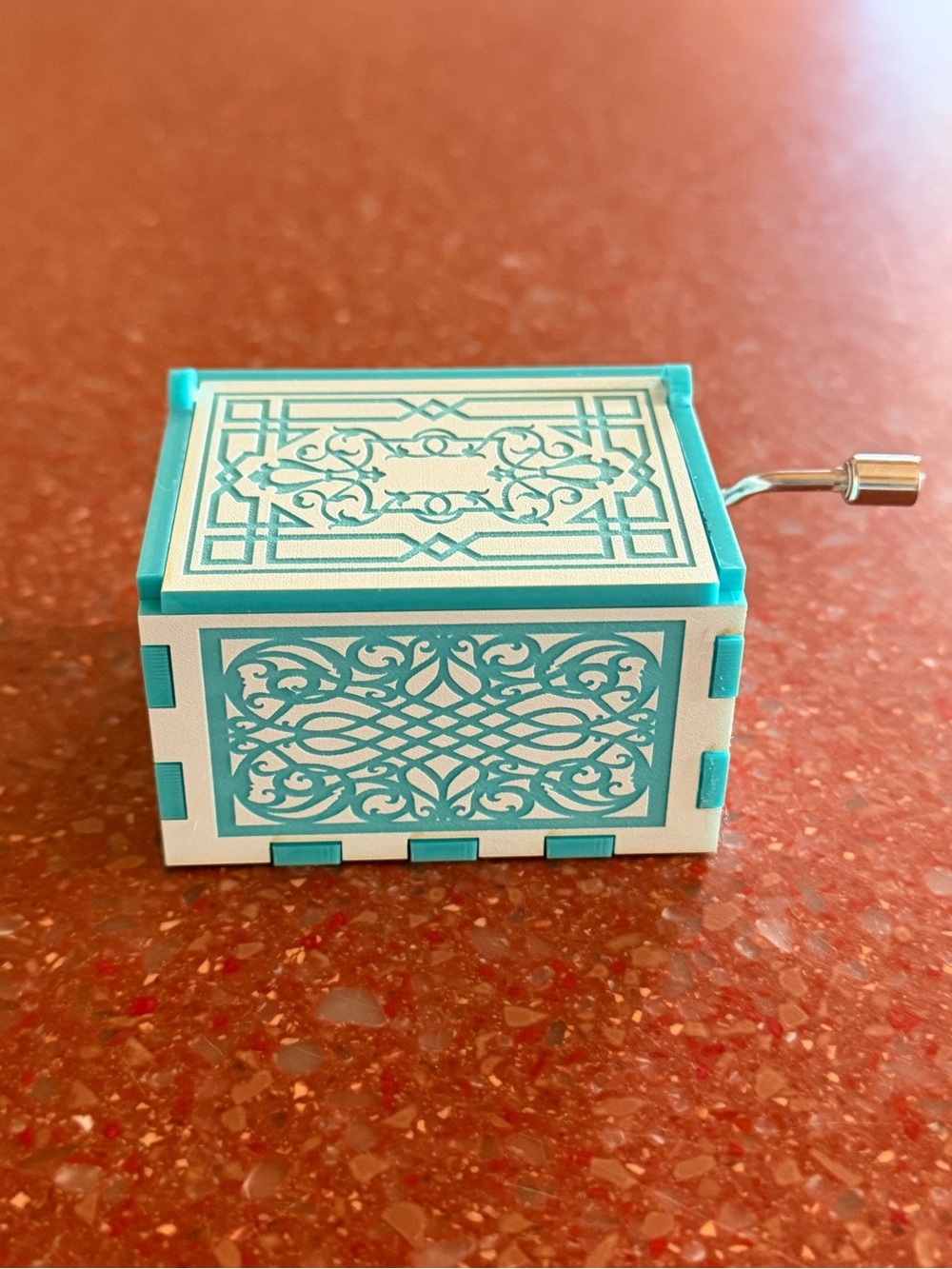 Hand crafted by me hand cranked music box Wood/Acrylic Various songs & colors